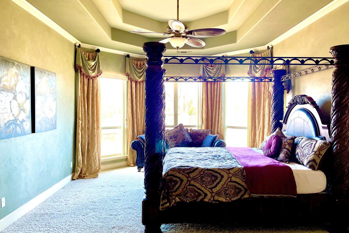 Master bedroom with king bed Master bedroom with king bed